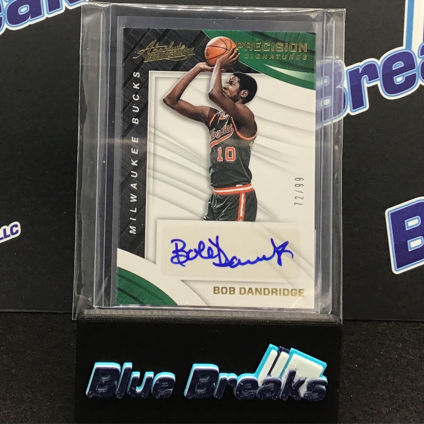 2017-18 Panini Absolute Precision Signatures Bob Dandridge 72/99 #PS-BD Bucks