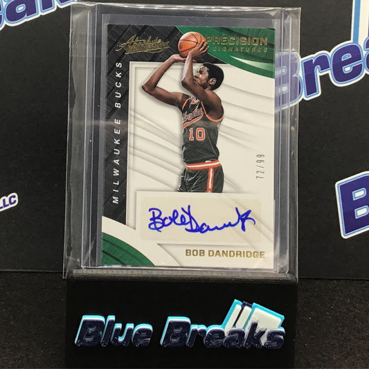 2017-18 Panini Absolute Precision Signatures Bob Dandridge 72/99 #PS-BD Bucks