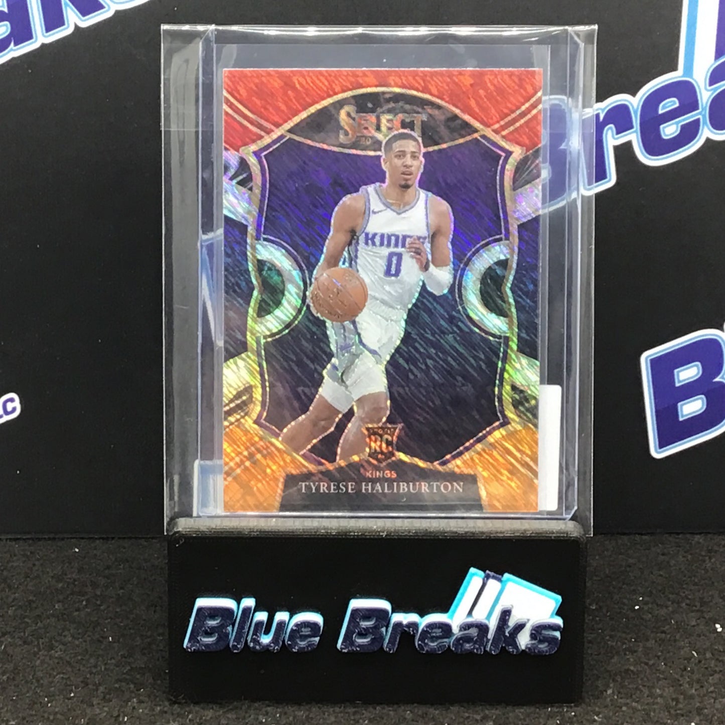 2021 Panini Select Red Orange Shimmer Flash Tyrese Haliburton #72 Kings