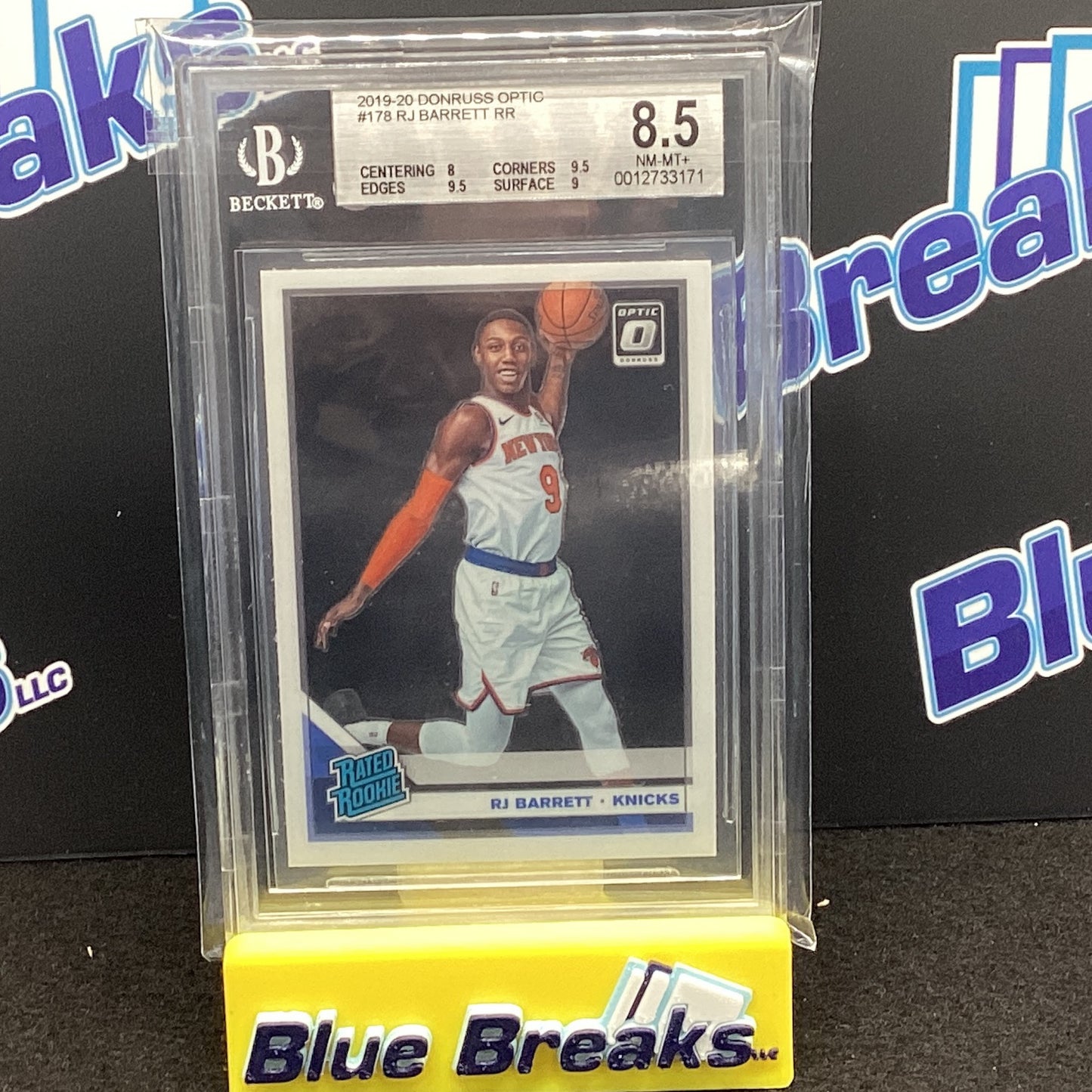 2019-20 Donruss Optic - RJ barrett - #178 - Beckett 8.5 - New York Knicks