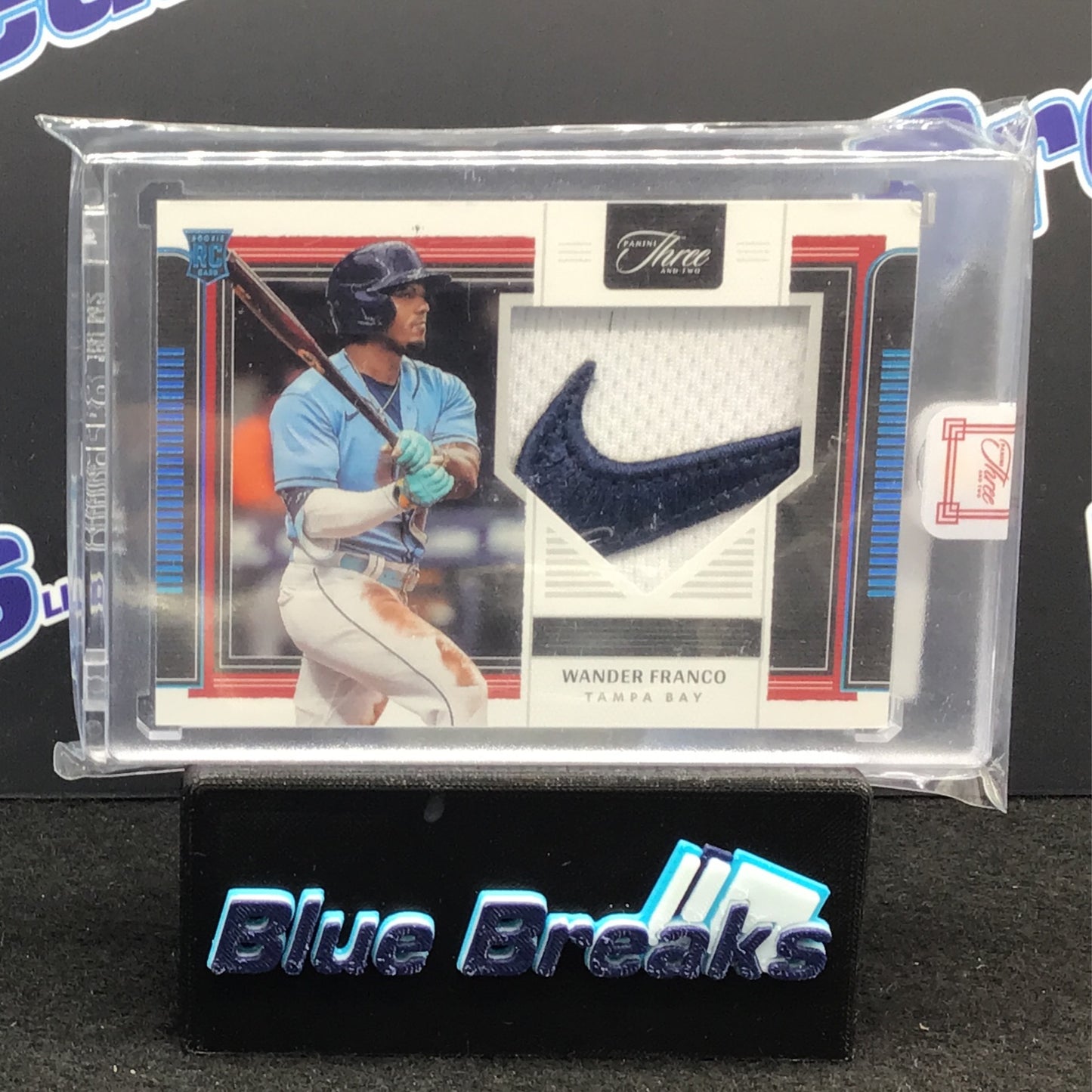 2022 Panini - Three and Two - Wander Franco - #RJ-WF - 1/1 - Nike Swoosh - Tampa Bay Rays