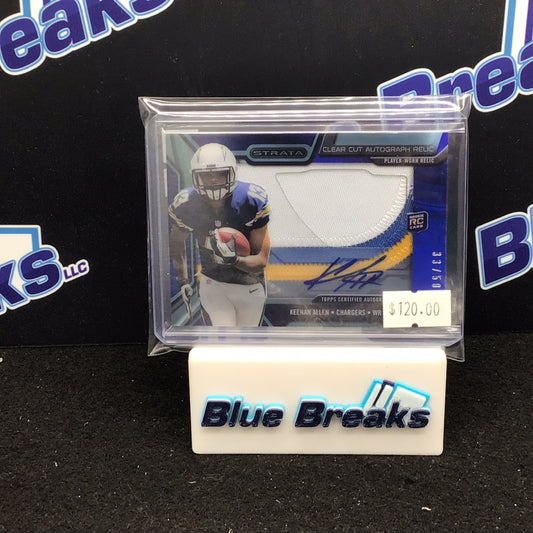 2013 Topps Strata Keenan Allen clear cut auto relic 33/50 RC #CCAR-KA Chargers