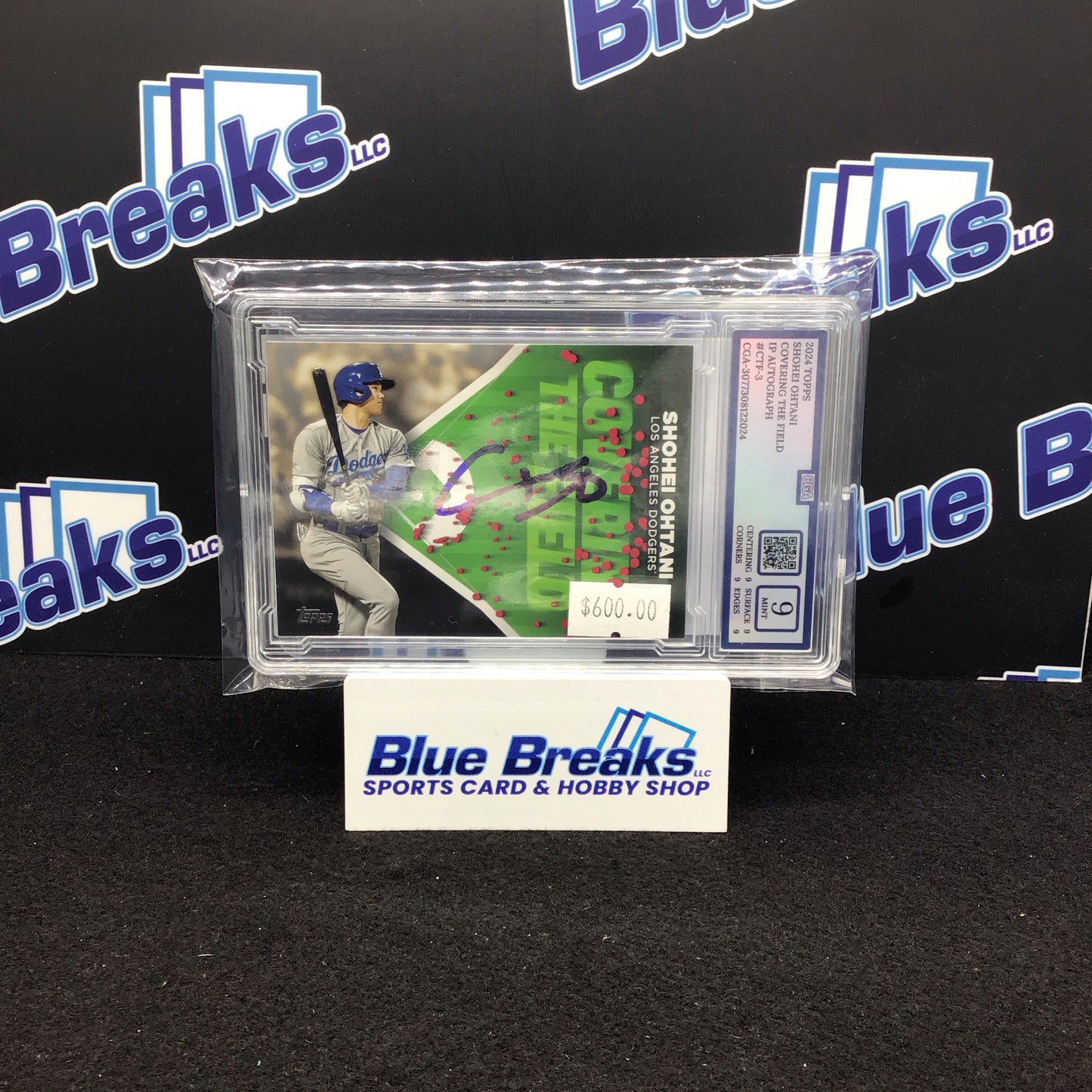 2024 Topps Covering the Field Shohei Ohtani IP auto #CTF-3 CGA 9 Dodgers