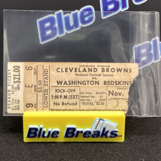 1958 Ticket - Cleveland Browns vs Washington Redskins