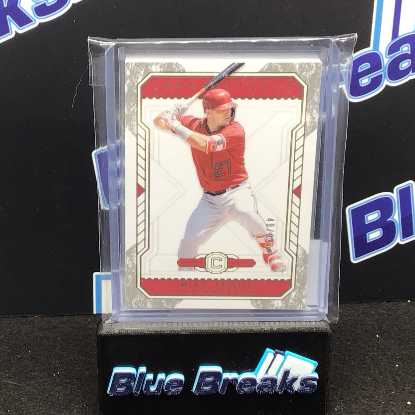 2019 Panini Cornerstones red Mike Trout 49/99 #26 Angeles