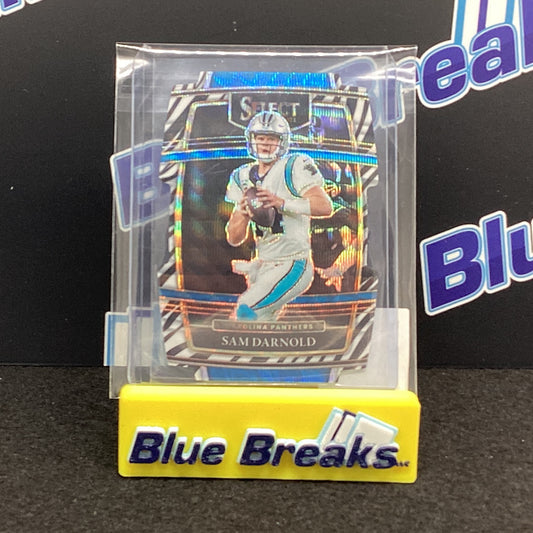 2021 Panini Select Concourse Zebra Die-Cut Sam Darnold