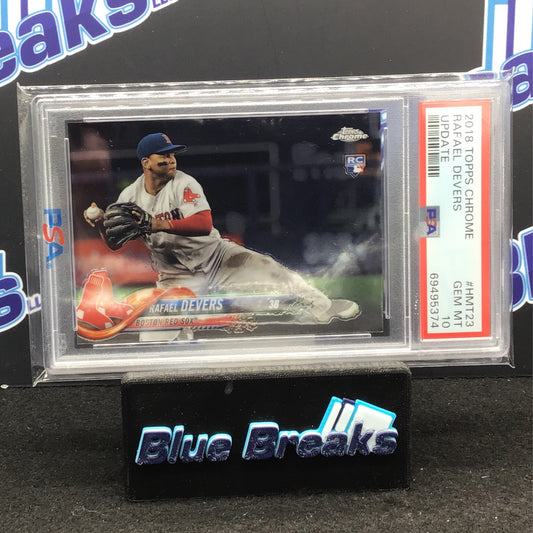 2018 Topps Chrome - Rafael Devers - Update - #HMT23 - PSA 10 - Boston Red Sox