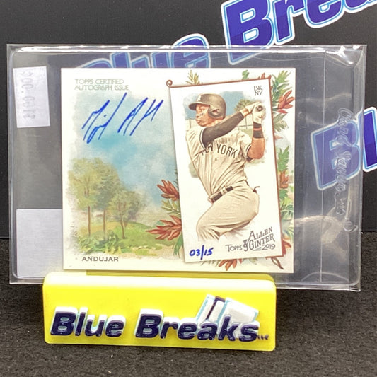 2019 Allen & Ginter Miguel Andujar N43 auto 03/15
