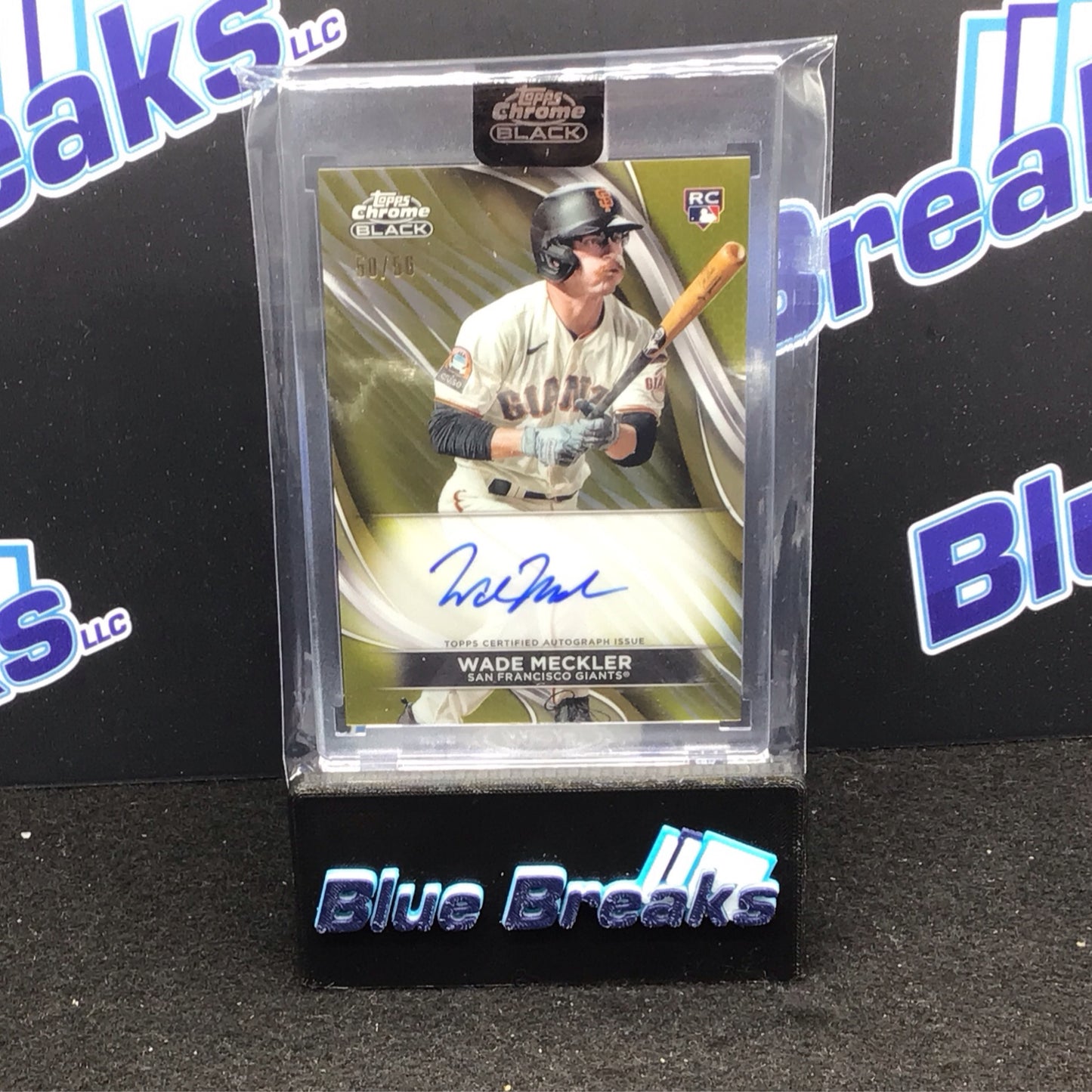 2024 Topps Chrome Black gold Wade Meckler auto 50/50 RC #CBA-WM Giants