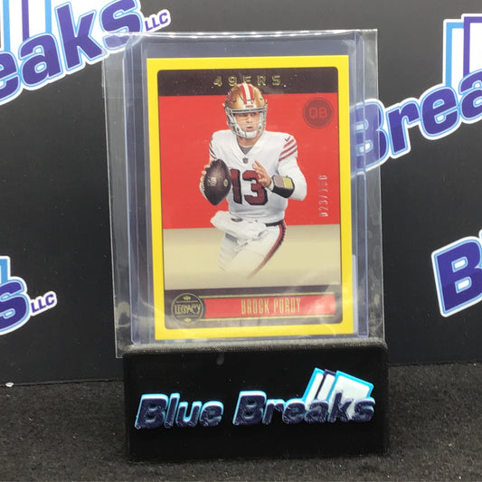 2023 Panini Legacy Yellow Brock Purdy 023/150 #85 49ers