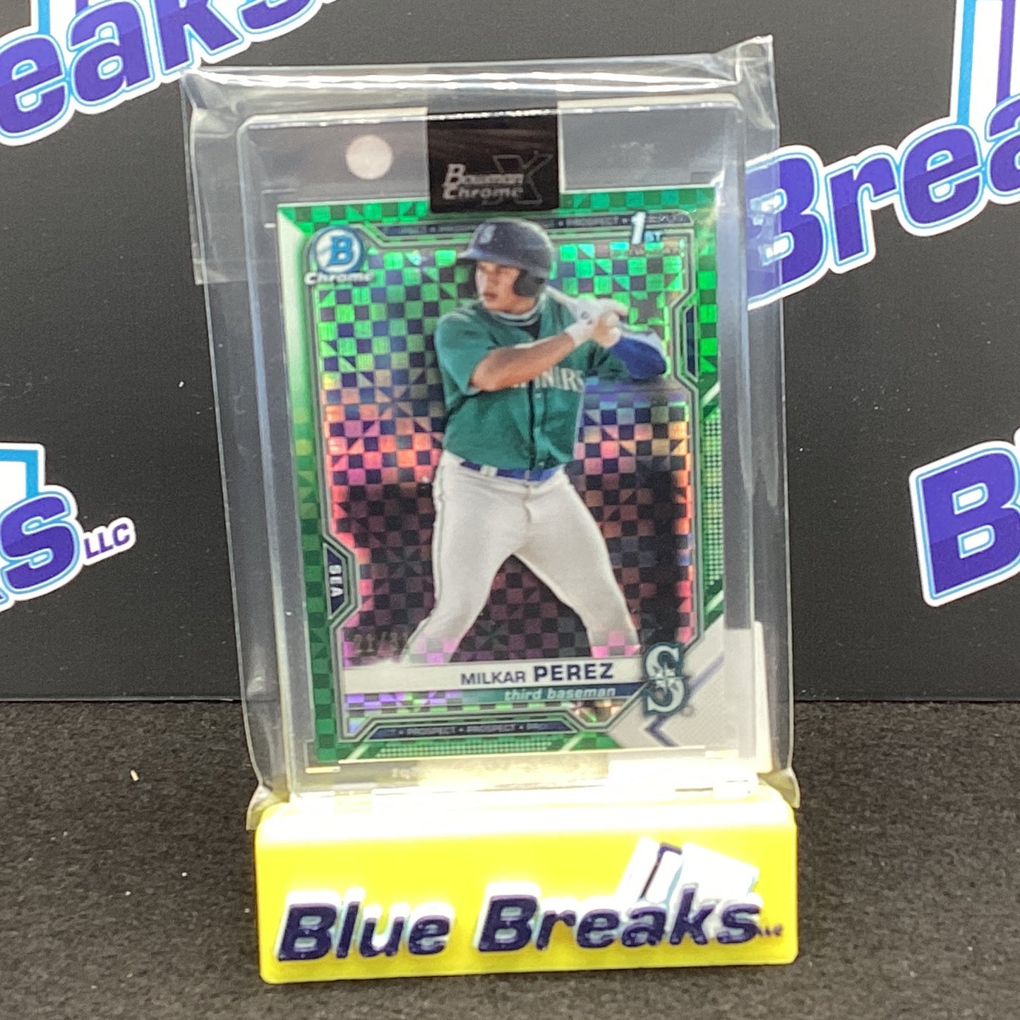 2021 Bowman Chrome 1st Bowman Green Xfactor Milkar Perez 21/31 BCP-215