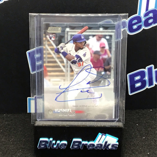 2023 Topps Stadium Club Yusniel Diaz auto RC #SCBA-YD Dodgers