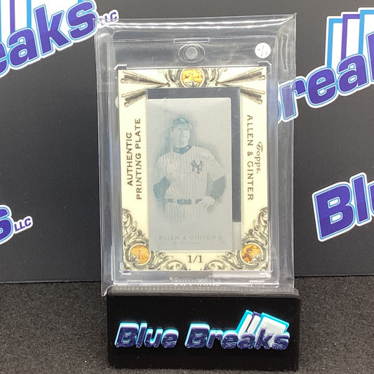 2006 Allen & Ginter Cyan Printing Plate Alex Rodriguez #50 1/1