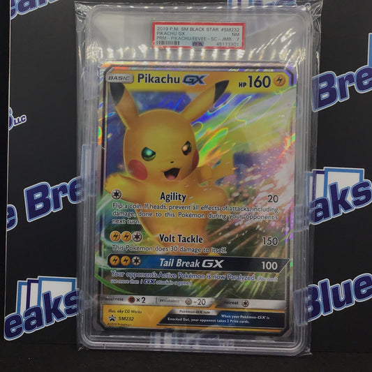 Pokémon - Sun and Moon - Black Star - SM232 - Pikachu - GX - Jumbo - PSA 7