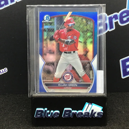 2023 Bowman Chrome Blue Refractor Elijah Green 078/150 #BCP-23 Nationals