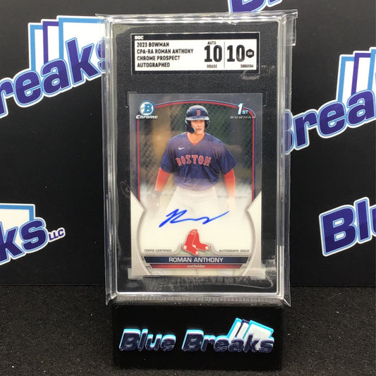 2023 Bowman Chrome Prospect Roman Anthony auto #CPA-RA SGC 10 10 Red Sox