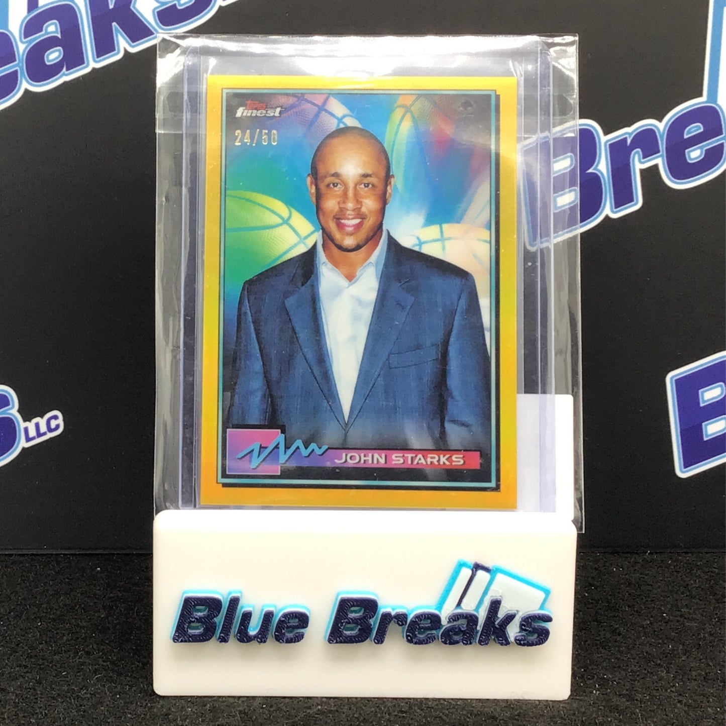 2021 Topps Finest Gold John Starks 24/50 #52 Knicks