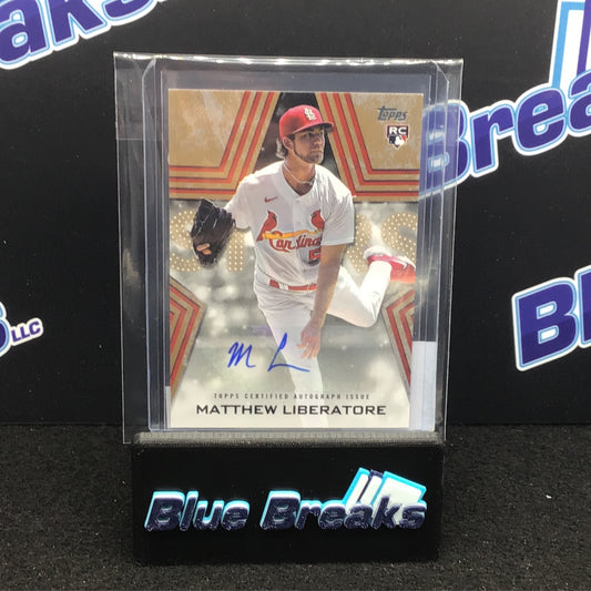 2023 Topps Series One Gold Stars Matthew Liberatore auto 23/50 #BSA-ML Caridnals