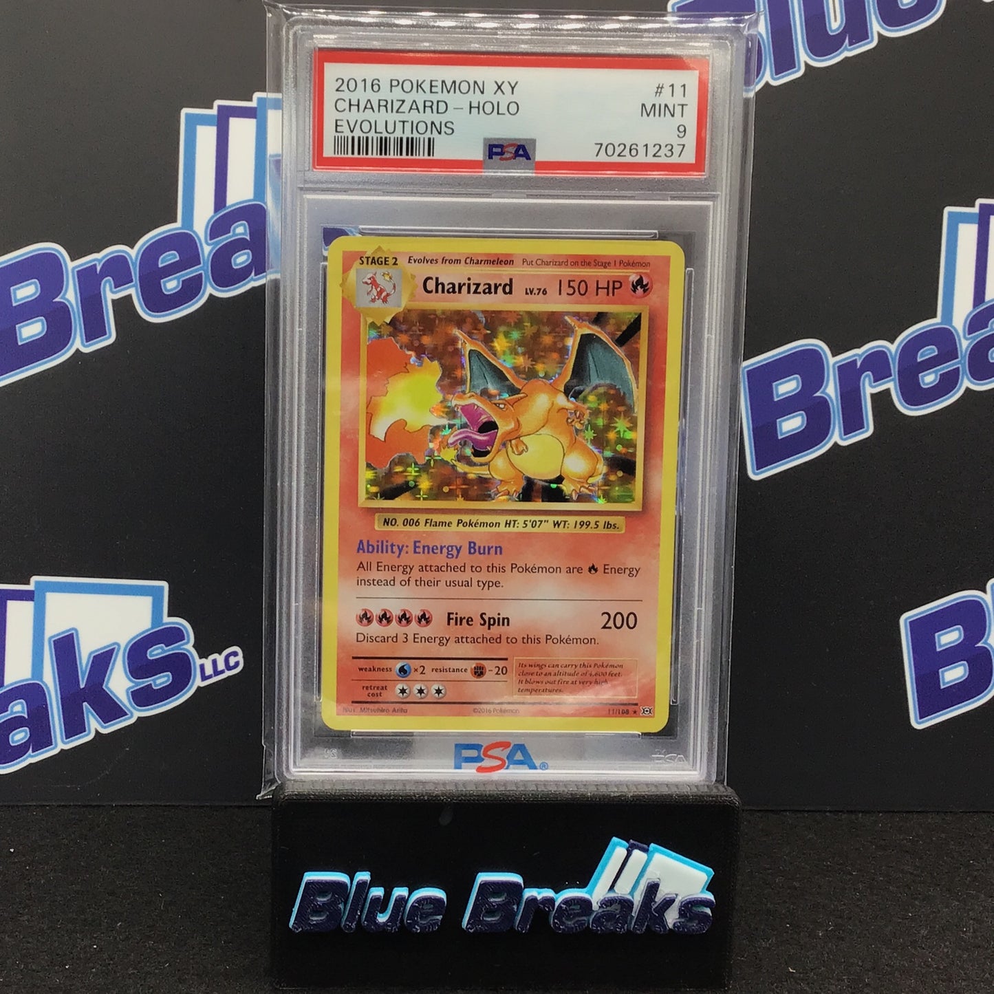 Pokémon XY - Charizard - Holo - Evolutions - #11 - PSA 9