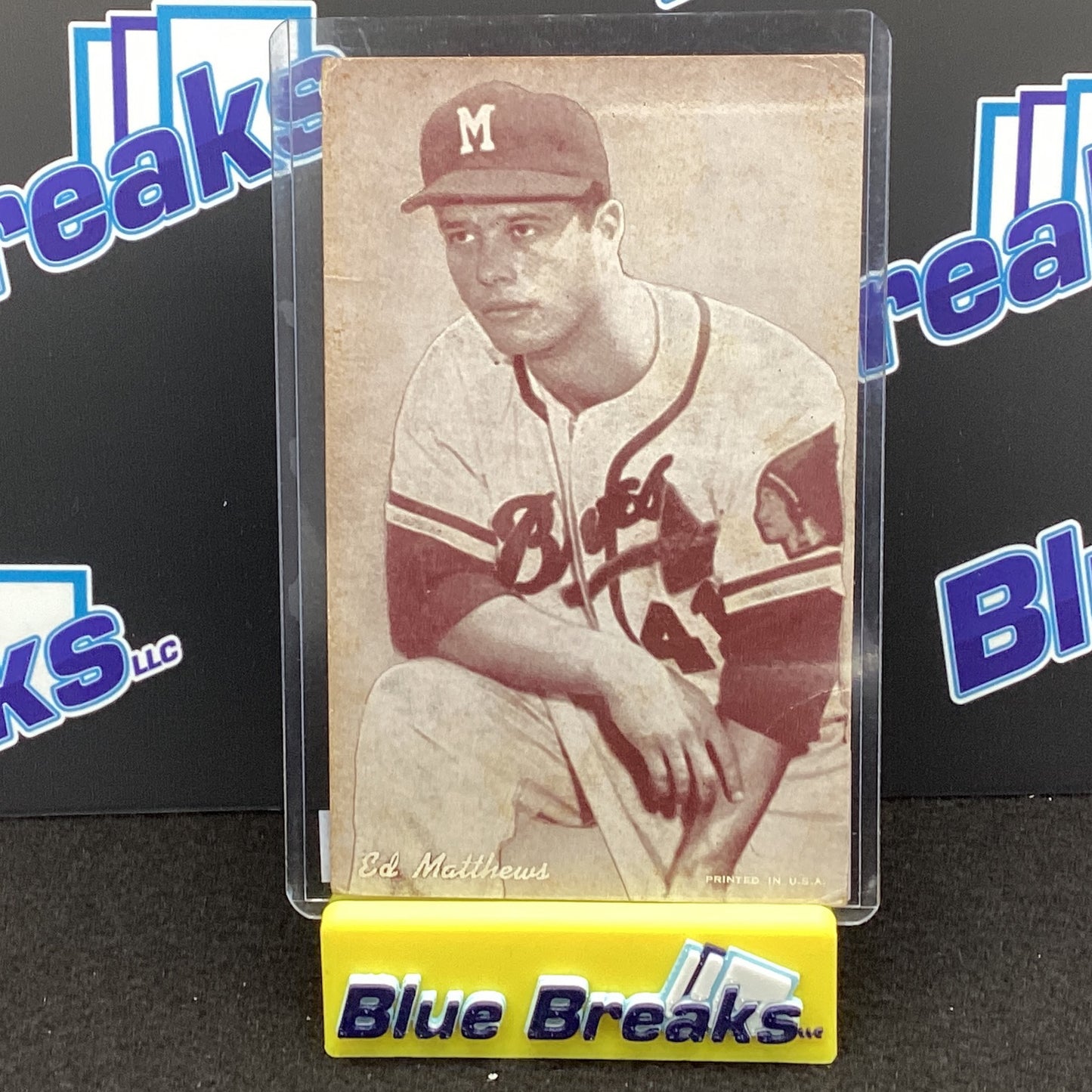 1947 - 1966 Exhibit Card Ed Matthews