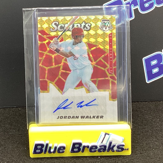 2021 Panini Mosaic Scripts Gold Jordan Walker auto #SCR-JW Cardinals