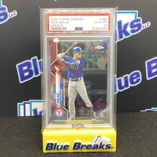 2020 Topps Chrome Nick Solak Update PSA 10