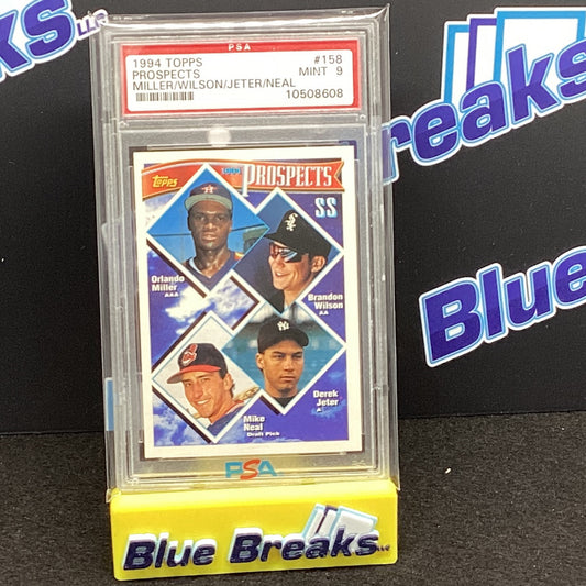 1994 Topps Prospects - Miller / Wilson / Jeter / Neal - #158 PSA 9