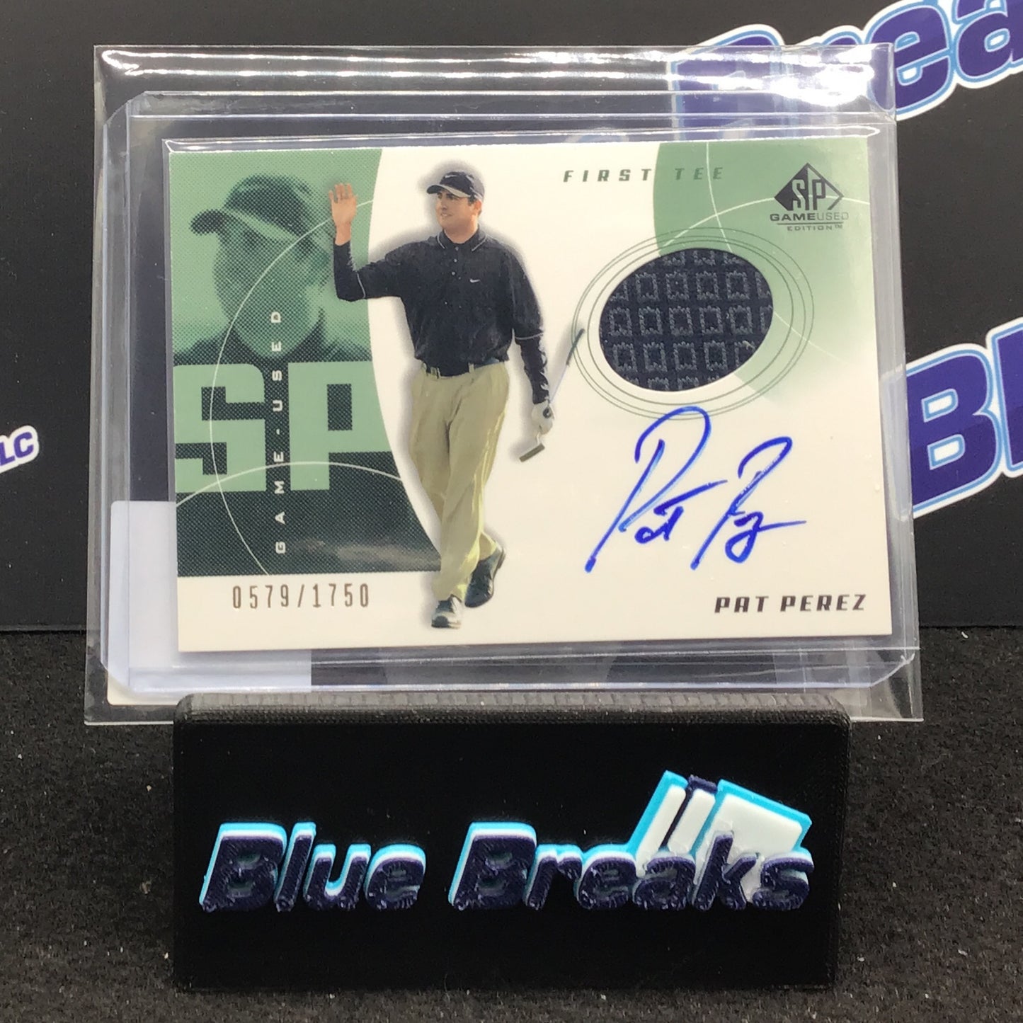 2002 Upper Deck SP Game Used Pat Perez auto 0579/1750 #68 Golf