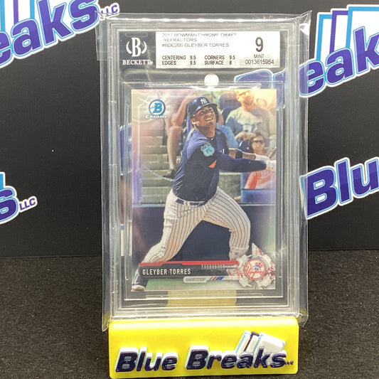 2017 Bowman Chrome Draft Refractor - Gleyber Torres BGS 9