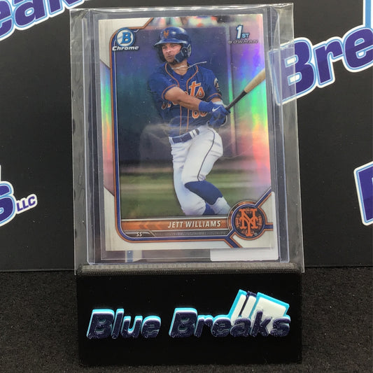 2022 Bowman Chrome 1st Bowman Refractor Jett Williams #BDC-190 Mets