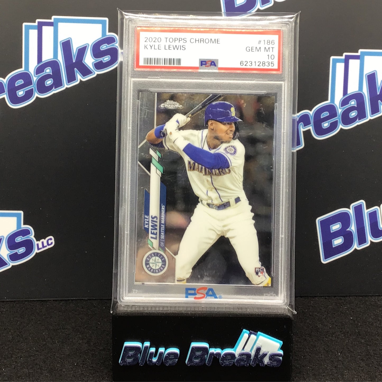 2020 Topps Chrome - Kyle Lewis - Seattle Mariners - #186 - PSA 10