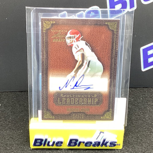2022 Ultimate Leaf Draft Ultimate Leadership Nakobe Dean auto 64/75 UL-ND1