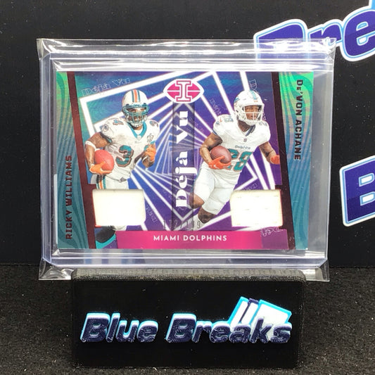 2023 Panini Illusions Deja Vu Ricky Williams De'von Achane 172/199 #DV-WA - Miami Dolphins