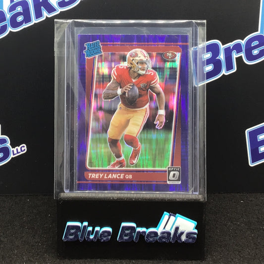 2021 Panini - Donruss Optic - Purple Shimmer - Trey Lance - San Francisco 49ers - 203