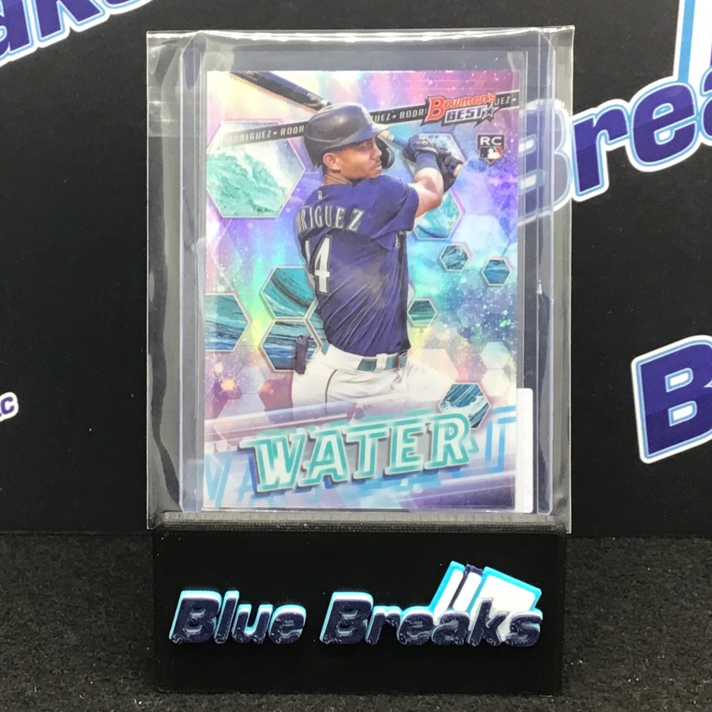 2022 Bowman's Best Water Julio Rodriguez RC #EE-4 Mariners