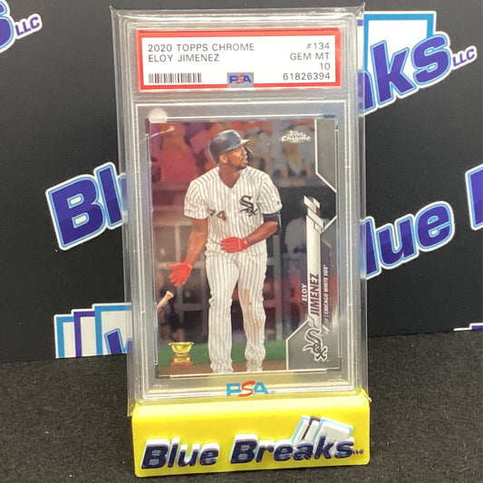2020 Topps Chrome Eloy Jimenez 134 PSA 10