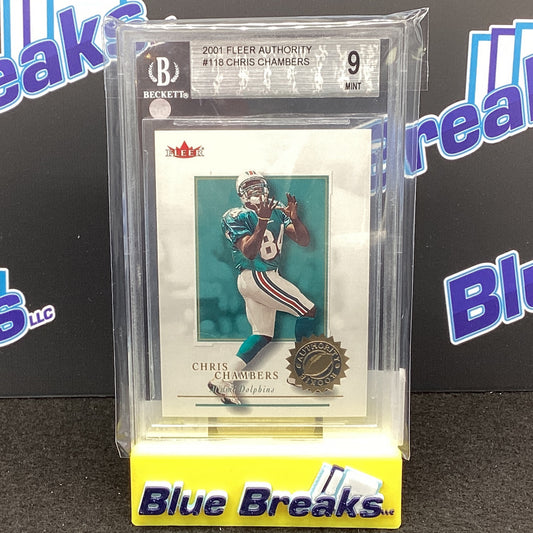 2001 Fleer Authority Chris Chambers 0204/1350 Beckett 9
