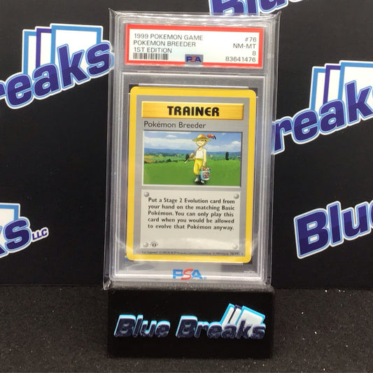 1999 Pokémon Game 1st Edition Pokémon Breeder #76 PSA 8