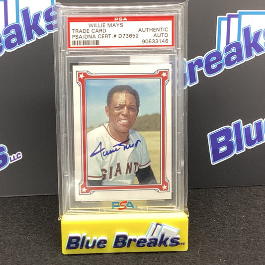 Willie Mays Trade Card auto /2500