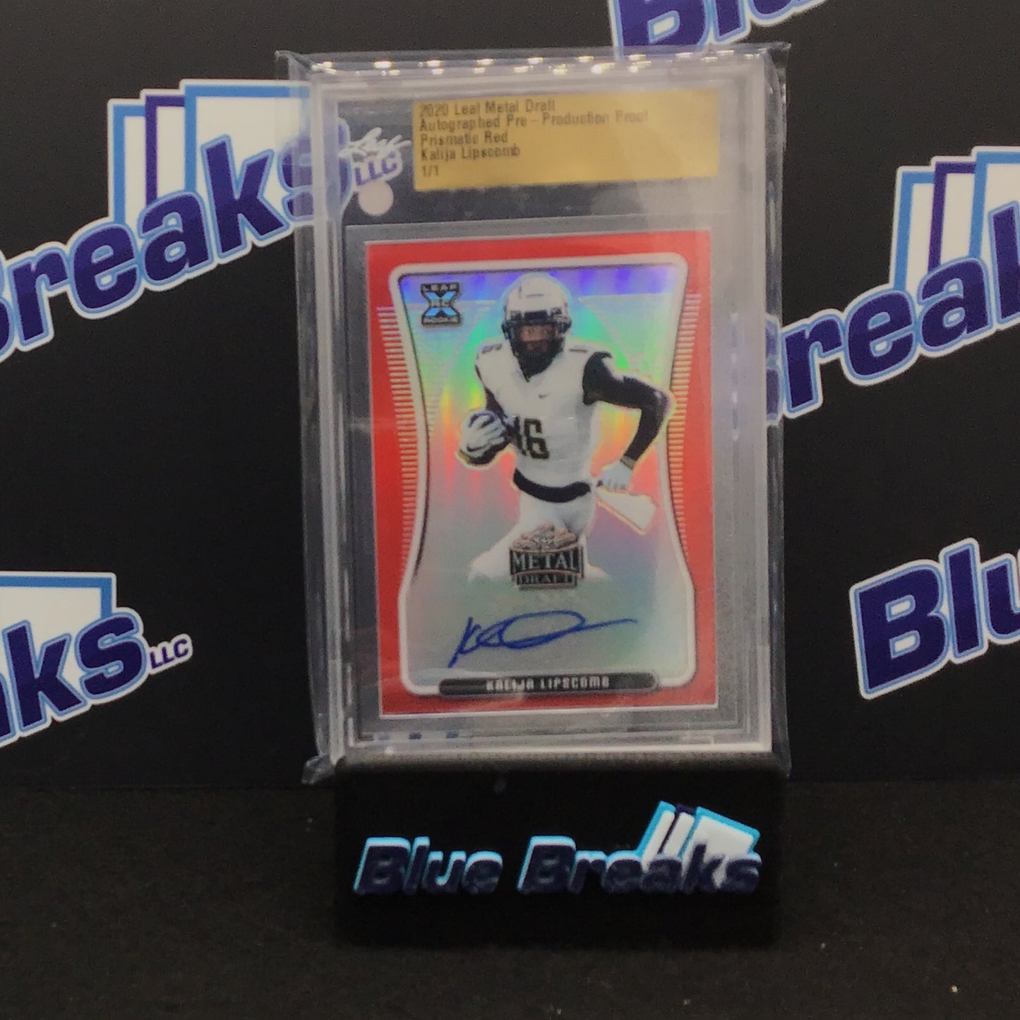 2020 Leaf Metal Draft - Kalija Lipscomb - Autographed Pre Production proof - Prismatic Red - 1/1