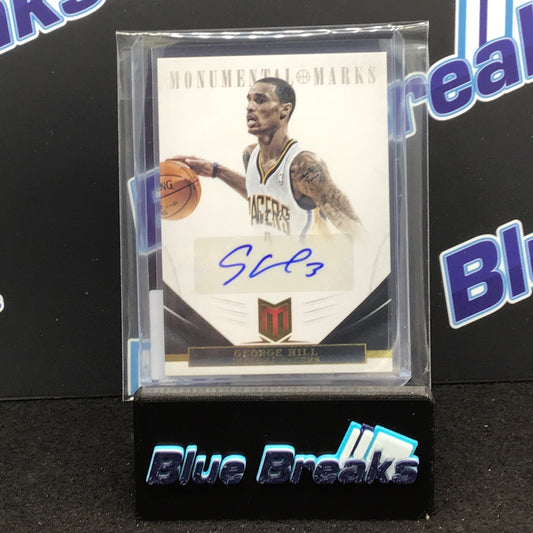 2012-13 Panini Momentum Monumental Marks George Hill auto 02/25 #215 Pacers