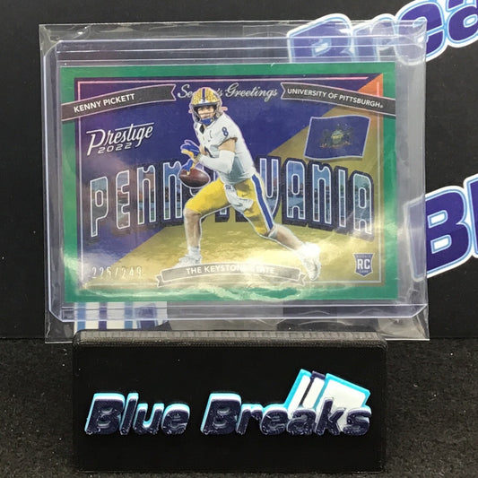 2022 - Panini Prestige - Kenny Pickett - SG-1 - Green - University of Pittsburgh - 225/249 - Green