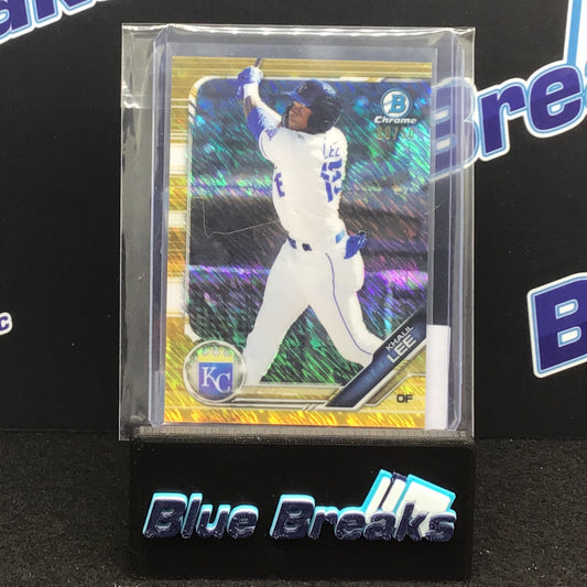 2019 Bowman Chrome Gold Shimmer Khalil Lee 08/50 #BCP-215 Royals