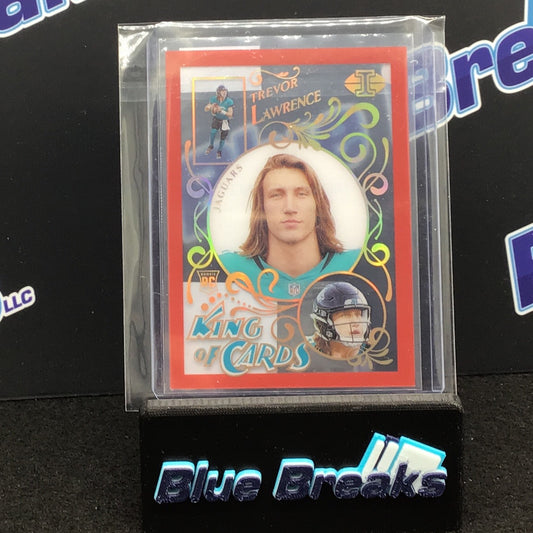 2021 Panini Illusions King of Cards Red Trevor Lawrence 124/149 RC #KC-11 Jaguars