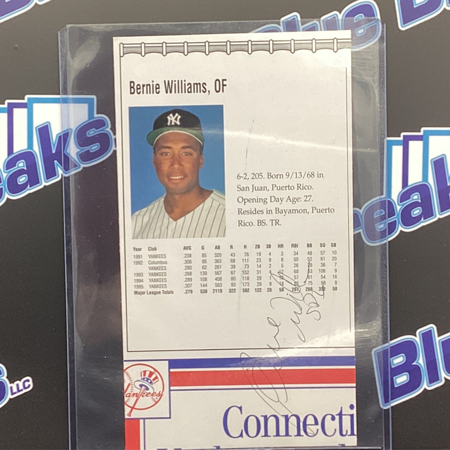 Bernie Williams auto cut