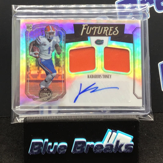 2021 Panini Legacy Futures Kadarius Toney dual relic auto 276/299 #FD-KT Gators