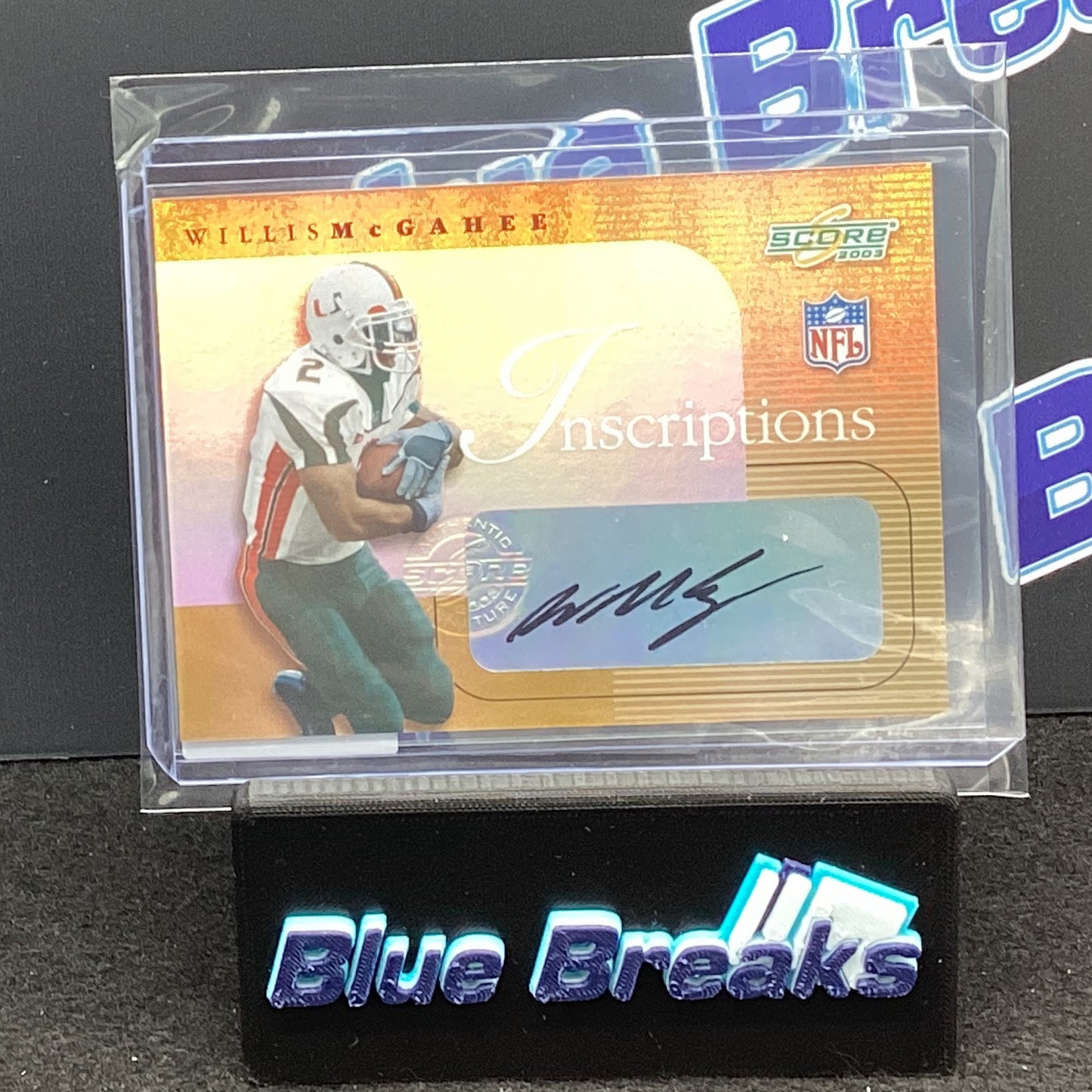 2003 Score Inscriptions Willis McGahee auto #IN22 Bills