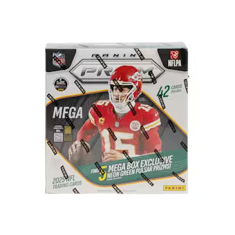2025 Panini Prizm Football Mega Box (Green Pulsar Prizms) - Sealed Wax