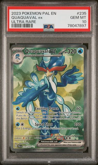 2023 Pokémon - Paldea Evolved - Ultra Rare - Quaquaval ex - #235 - PSA 10