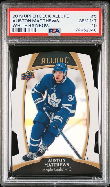 2019 Upper Deck Allure - Auston Matthews - White Rainbow - #5 - Ice Hockey - Toronto Maple Leafs - PSA 10